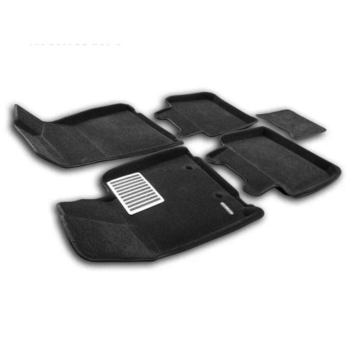 Коврики в салон BYD Han (DM) 2020-2022, 3D ткань Euromat LUX, Черный, Арт. EM3D001253