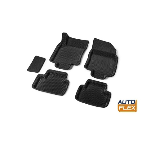 Коврики в салон Nissan Qashqai (J11) 2013-2019, 3D EVA AutoFlex, Черный, для а\м после 2015 г.в. сборка РФ Арт. 2410301