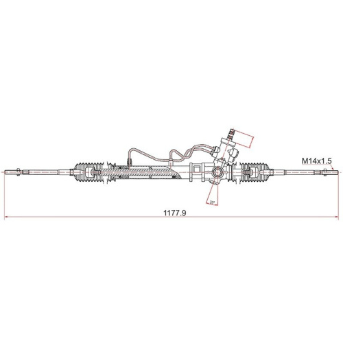 Рейка рулевая  Toyota Corolla (E110) 1995-2000 Седан RHD AE10# /CE10#/EE10#,  Арт. ST4425012620