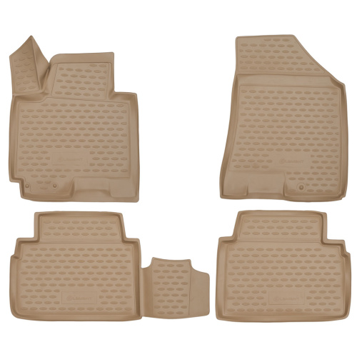 Коврики в салон Kia Sportage SL 2010-2014, полиуретан Element, Бежевый, Арт. NLC.25.33.212