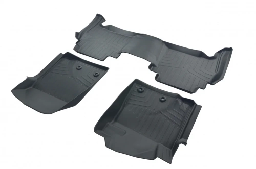 Коврики в салон Toyota Land Cruiser 200 2012-2015 FL1, резина 3D SRTK LUX, Черный, Арт. 3D.TY.LC.200.07G.08001