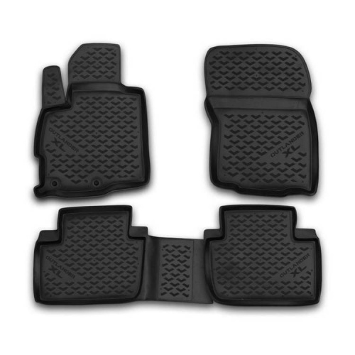 Коврики в салон Mitsubishi Outlander   2009-2012 FL, полиуретан Element, Черный,  Арт. NLC.35.23.210