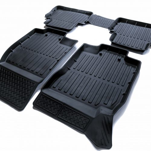Коврики в салон Nissan Qashqai (J11) 2013-2019, резина 3D SRTK Premium, Черный, для а/м после 2016 г.в. РФ сборка Арт. PR.NS.QASH.RUS.14G.02X62