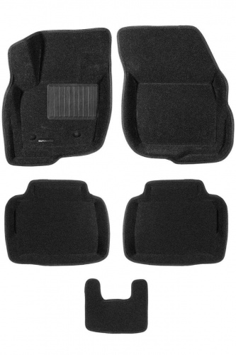 Коврики в салон Ford Mondeo  2012-2019 Седан, 3D ткань Euromat Business, Черный, Арт. EMC3D-002216