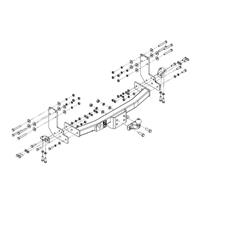 Фаркоп Volkswagen LT 1996-2006 3550 мм/4025 мм IMIOLA Арт. M007