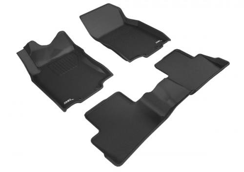 Коврики в салон Nissan Qashqai (J11) 2013-2019, 3D ткань Sotra Lux, Черный, Арт. ST 74-00647