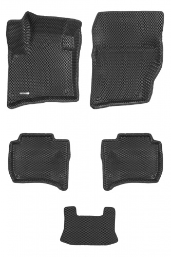 Коврики в салон Volkswagen Touareg  2010-2014, 3D EVA Euromat, Черный, Арт. EM3DEVA004101