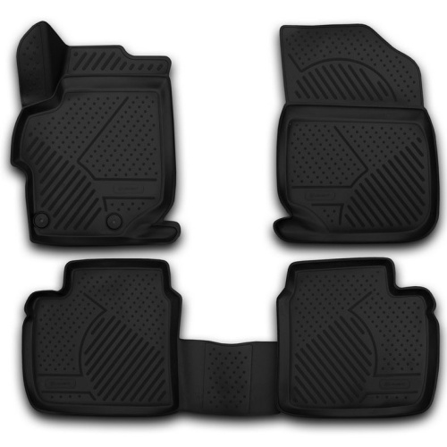 Коврики в салон Citroen C-Elysee 2012-2016, полиуретан 3D Element, Черный, Арт. CARCRN10041