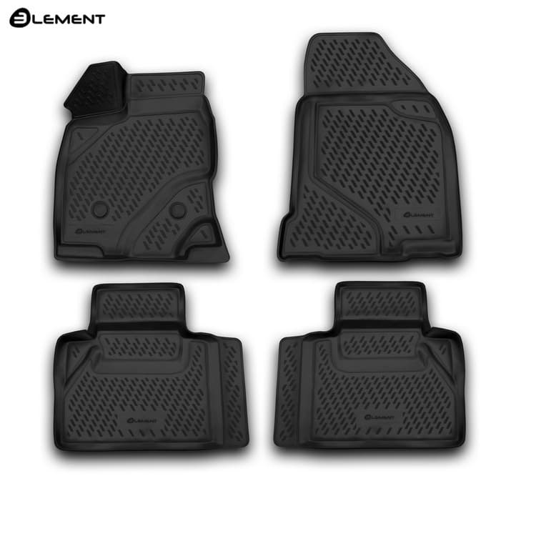Коврики в салон Ford Edge (U387) 2006-2010, полиуретан 3D Element, Черный, Арт. CARFRD00023k