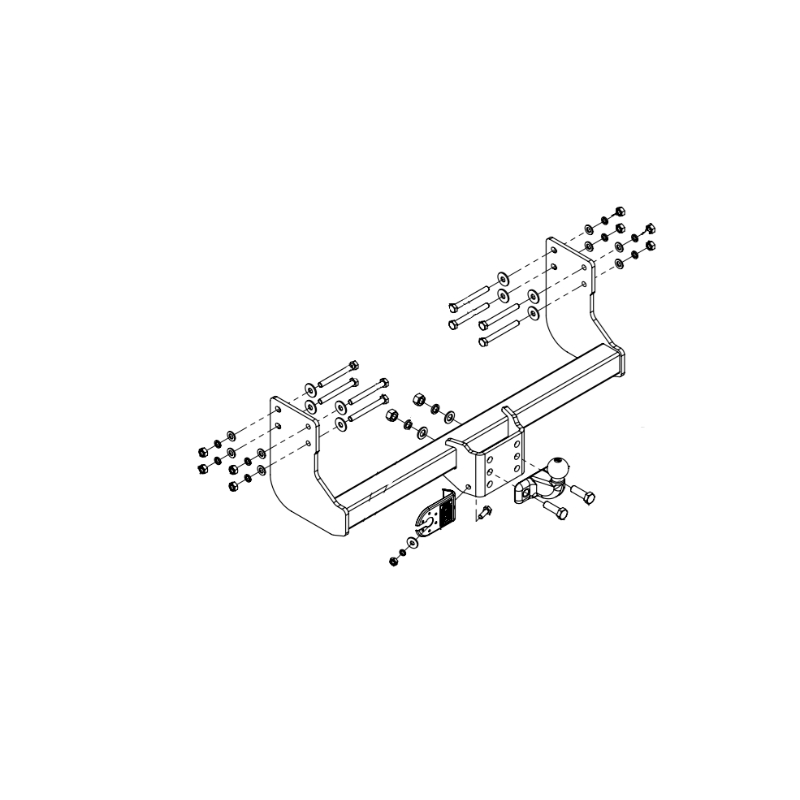 Фаркоп Volkswagen Crafter II 2016-2022 шасси IMIOLA Арт. W050