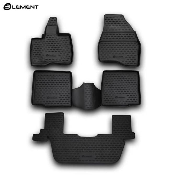 Коврики в салон Ford Explorer (U502) 2010-2016, полиуретан Element, Черный, для V-3,5 Арт. NLC.16.33.210k