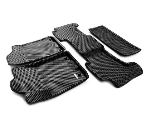 Коврики в салон Infiniti QX56  2010-2013, 3D EVA Euromat, Черный, на 3 ряда Арт. EM3DEVA002813