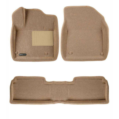 Коврики в салон Citroen C5  2007-2017 Седан, 3D ткань Euromat Business, Бежевый, Арт. EMC3D-001712T