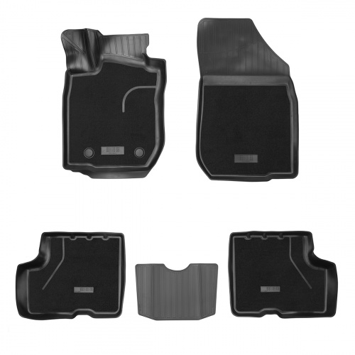 Коврики в салон LADA Largus 2021- FL Универсал, комбинированные 3D Norplast, Черный, 5 мест Арт. NPA11C94558CM