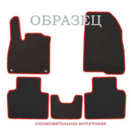 Коврики в салон Changan CS95 2018-2024 FL1, EVA Klever с красным кантом, Черный, Арт. EVA.R.0509200922110K