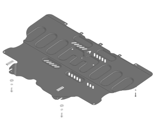Защита картера двигателя, КПП Changan UNI-V 2022- V-1.5 (Защита устанавливается вместо штатного пыльника) Арт. 57208