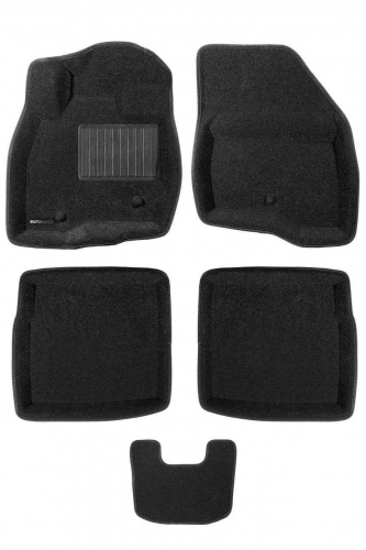 Коврики в салон Ford Explorer (U502) 2015-2018 FL1, 3D ткань Euromat Business, Черный, Арт. EMC3D002217