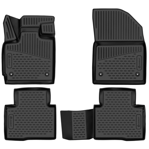 Коврики в салон EXEED TXL  2021- FL, полиуретан 3D Element, Черный, Арт. ELEMENT3DAN0218210K