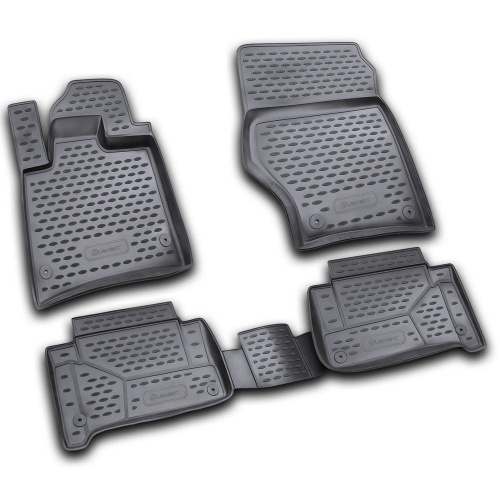 Коврики в салон Audi Q7 (4L) 2005-2009, полиуретан Element, Черный, Арт. NLC.04.16.210k