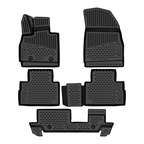 Коврики в салон Chery Tiggo 9 2023-, полиуретан 3D Element, Черный, Арт. ELEMENT3DAN0970210K