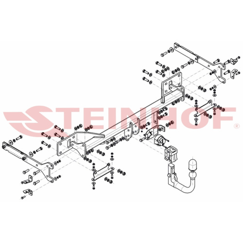 Фаркоп Mercedes S (W221) 2005-2009 Седан в т.ч. для а/м с версией Long и 4WD, кроме AMG Steinhof Арт. M145