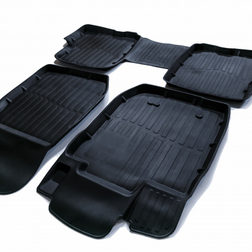 Коврики в салон LADA Largus 2012-2021 Универсал, резина SRTK Standart, Черный, Арт. LD.LAR.01X35