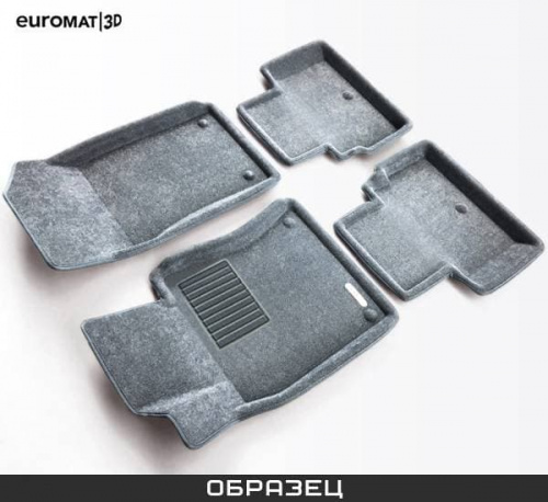 Коврики в салон BMW X7 (G07) 2019-2023, 3D ткань Euromat Business, Серый, Арт. EMC3D001226G