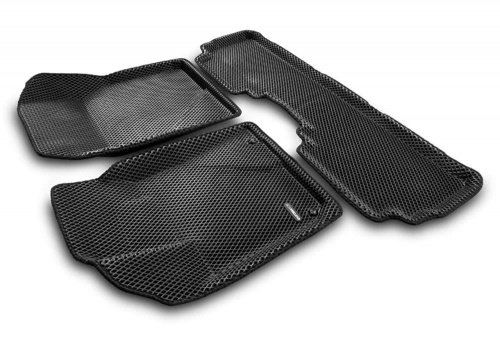 Коврики в салон Toyota Highlander (U50) 2013-2016, 3D EVA Euromat, Черный, Арт. EM3DEVA005127