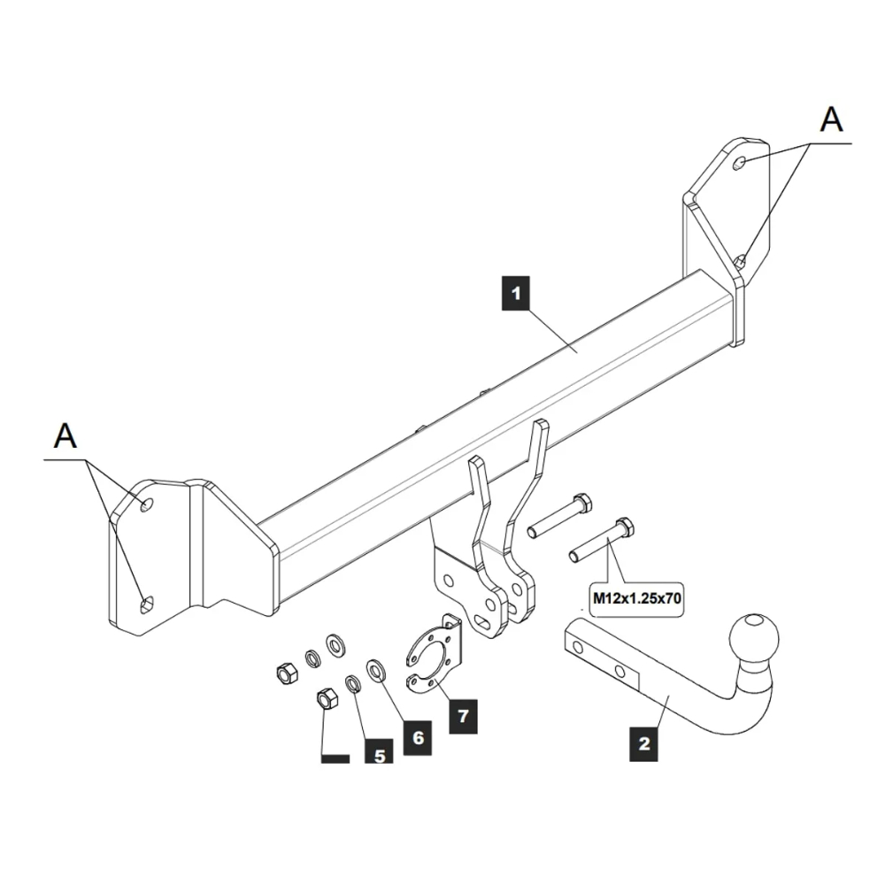 Фаркоп BMW X3 (F25) 2014-2017 FL BALTEX Арт. 039097
