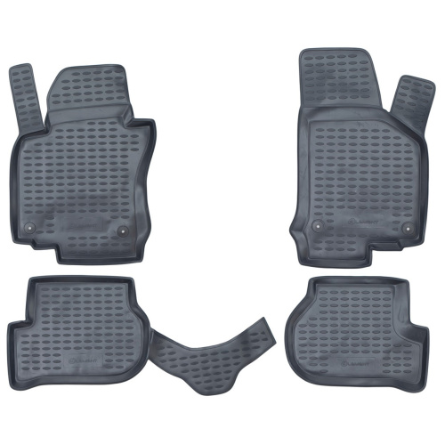 Коврики в салон Volkswagen Golf  2003-2008 Хэтчбэк 5 дв., полиуретан Element, Серый, Арт. NLC5105211