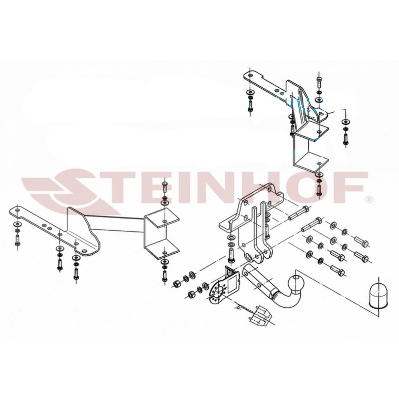 Фаркоп Toyota Land Cruiser Prado (J150) 2009-2013 5 дв. Steinhof Арт. T168
