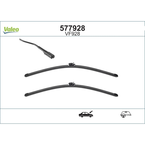 Комплект стеклоочистителей Valeo Silencio Flat VF928 700мм/450мм арт. 577928