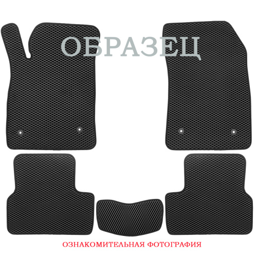 Коврики в салон Changan CS55 Plus 2021-, EVA Klever с черным кантом, Черный, Арт. EVA.B.0509200722110K