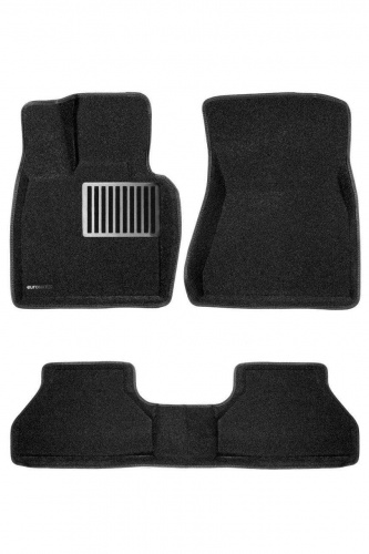 Коврики в салон BMW X5 (F15) 2013-2018, 3D ткань Euromat LUX, Черный, Арт. EM3D001215