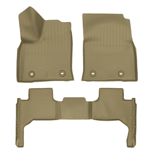 Коврики в салон Toyota Land Cruiser 300 2021-, полиуретан 3D Norplast, Бежевый, Арт. NPA11C885301B