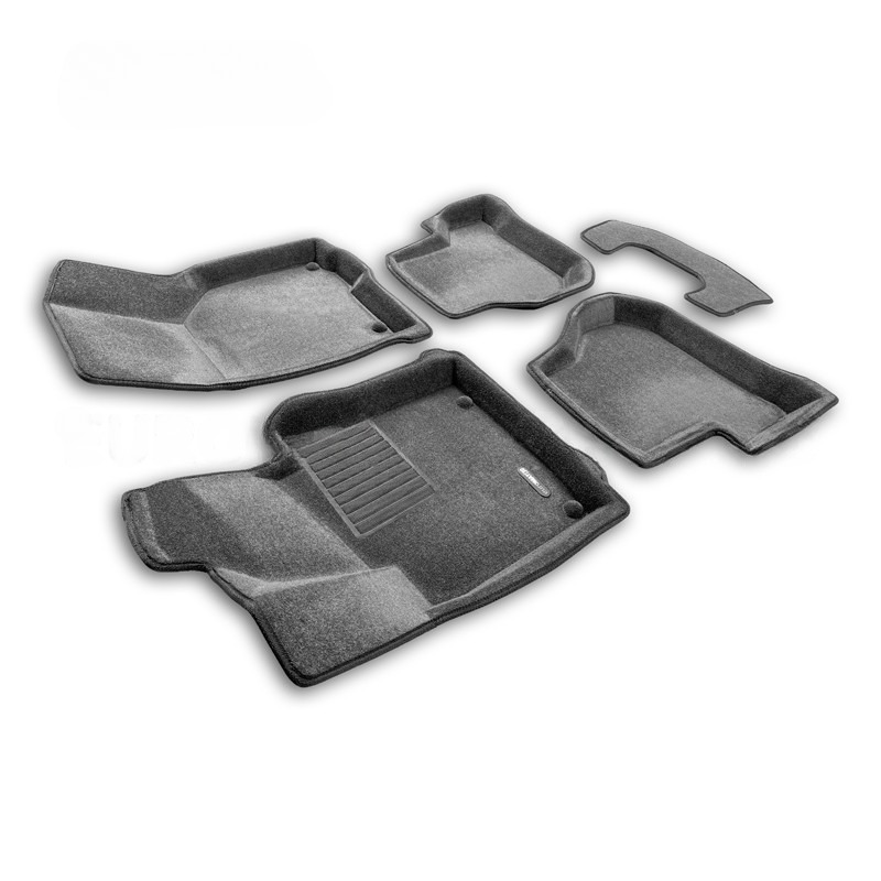 Коврики в салон Volkswagen Golf  2003-2008 Хэтчбэк 5 дв., 3D ткань Euromat Business, Серый, Арт. EMC3D004502G