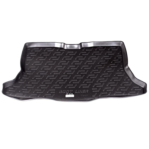 Коврик в багажник Nissan Tiida 2004-2012 5 дв., пластик, L.Locker, Черный, Арт. 0105100200