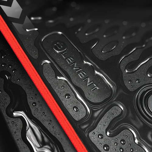 Коврики в салон Geely Coolray 2019-2023, полиуретан 3D Element, Черный, красный кант Арт. KANTELEM3D02286210KRD