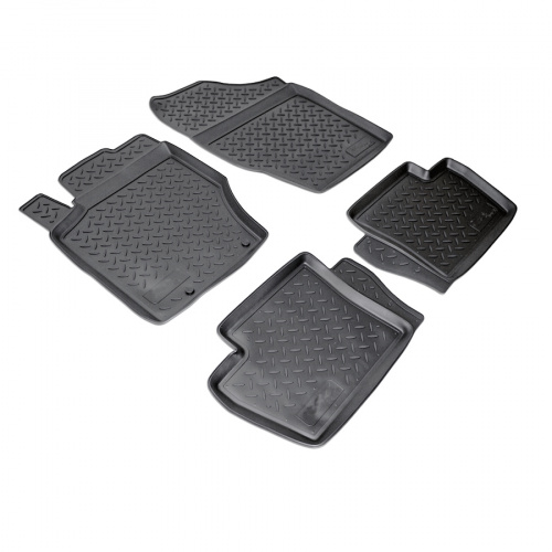 Коврики в салон Citroen C4  2004-2008 Хэтчбэк 3 дв., полиуретан Norplast, Черный, Арт. NPLPO1414