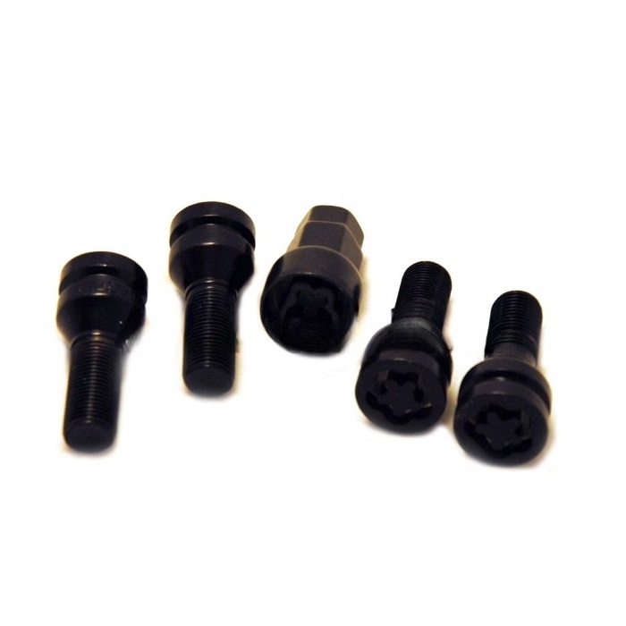 Секретные болты M14x1.5 Конус L-27мм Черный, Ключ 17-19, Арт. 674105KK/BC-2Key