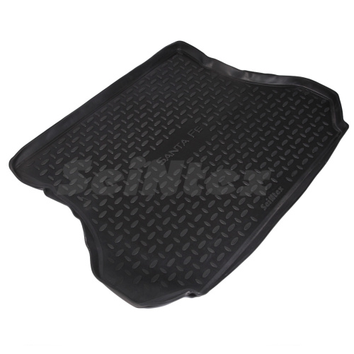 Коврик в багажник Hyundai Santa Fe (SM) 2000-2004, полиуретан Seintex, Черный, Арт. 01366