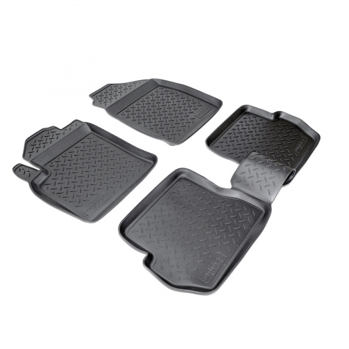 Коврики в салон Ford Fiesta (MK5) 2002-2005 3 дв., полиуретан Norplast, Черный, Арт. NPL-Po-22-19