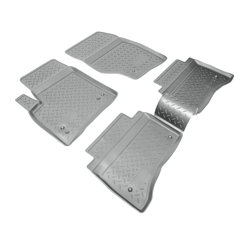 Коврики в салон Volkswagen Touareg  2002-2007, полиуретан Norplast, Серый, Арт. NPLPO6631G