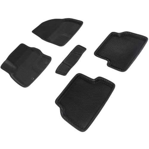 Коврики в салон Ford Focus  2004-2008 Хэтчбэк 3 дв., 3D EVA Seintex "ромб", Черный, Арт. 95232
