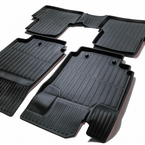 Коврики в салон Hyundai Creta 2015-2020, резина 3D SRTK Premium, Черный, Арт. PR.HY.CRE.16G.02074