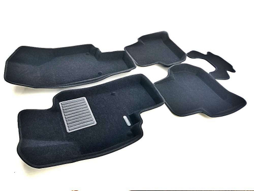 Коврики в салон Skoda Yeti  2009-2014, 3D ткань Euromat Business, Черный, Арт. EMC3D004511