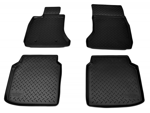Коврики в салон BMW 7 (F02) 2008-2012 Long, полиуретан Norplast, Черный, Арт. NPL-Po-07-41