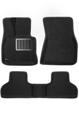 Коврики в салон BMW X5 (E70) 2006-2010, 3D ткань Euromat LUX, Черный, Арт. EM3D001212