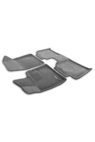 Коврики в салон Zeekr 001 2021-, 3D ткань Euromat Business, Серый, Арт. EMC3D005720G