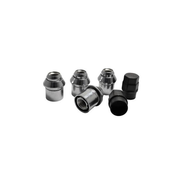 Гайки секретные M12x1.5 Конус h-33мм закрытая, Хром, Ключ 17-19, Арт. 416445(33L)X-2Key